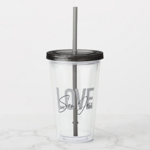 Modern, simple, chic, cool design Love San Jose Acrylic Tumbler
