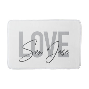 Modern, simple, chic, cool design Love San Jose Bath Mat