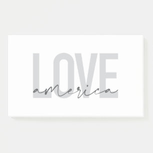 Modern, simple, chic, cool design of Love America Post-it Notes