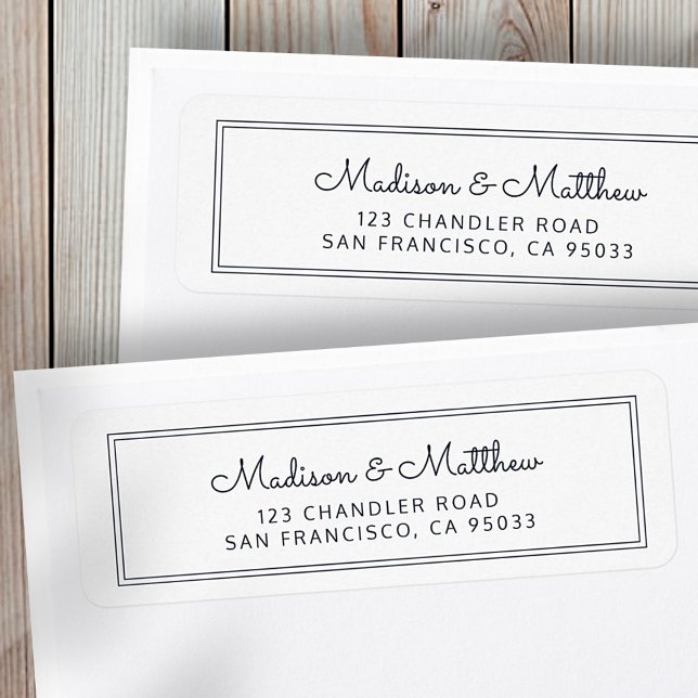 Modern Simple Chic Cursive Script Return Address Label (Creator Uploaded)
