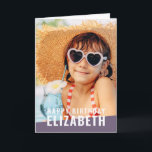 Modern Simple Chic Custom Photo Birthday Greeting Card<br><div class="desc">Design is modern and simple. Add a custom photo of the birthday celebrant and add his/her name,  add a custom message</div>