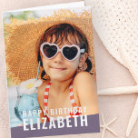 Modern Simple Chic Custom Photo Birthday Greeting Card<br><div class="desc">Design is modern and simple. Add a custom photo of the birthday celebrant and add his/her name,  add a custom message</div>