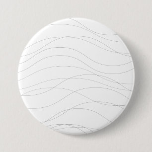 Modern, simple, chic, elegant wavy graphic lines 7.5 cm round badge