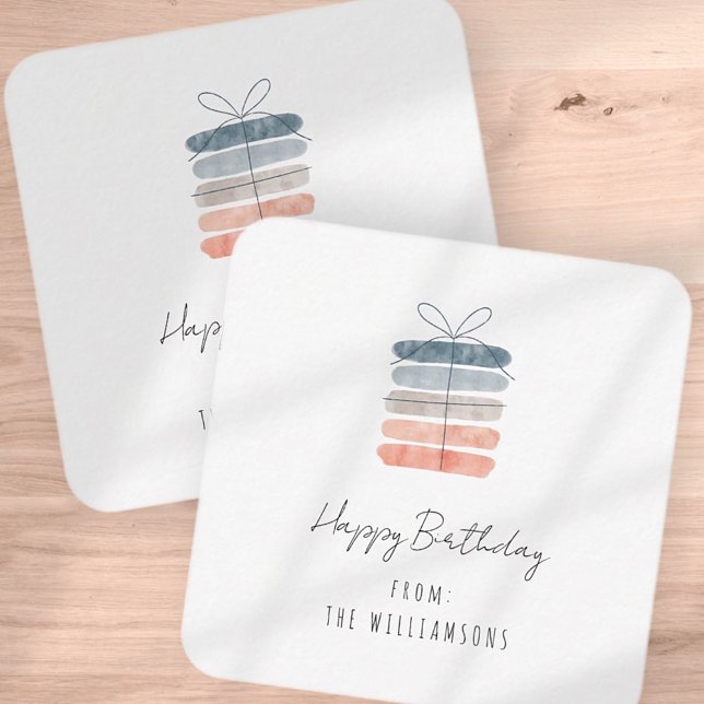 Modern Simple Chic Happy Birthday Greeting Card (Creator Uploaded)