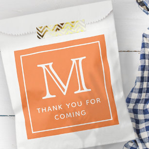 Modern Simple Chic Monogram Thank You For Coming Favour Bag