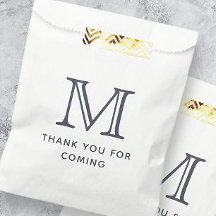 Modern Simple Chic Monogram Thank You For Coming Favour Bag