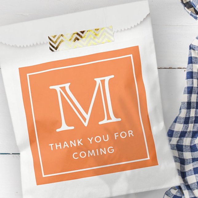 Modern Simple Chic Monogram Thank You For Coming Favour Bag (Creator Uploaded)