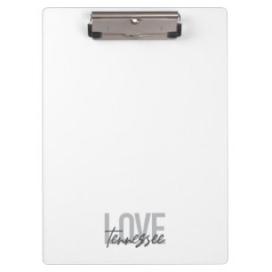 Modern, simple, chic, urban design Love Tennessee Clipboard
