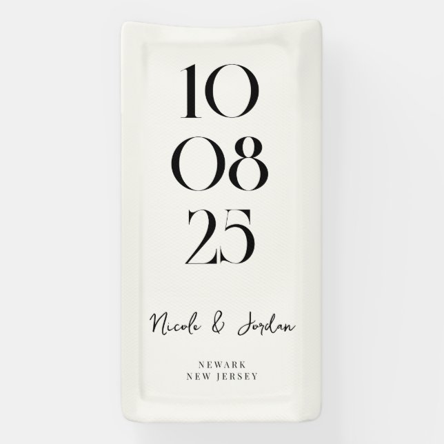 Modern Simple Chic Wedding Banner (Vertical)