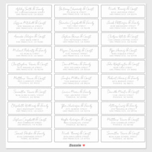 Modern Simple Chic Wedding Guest Names Address