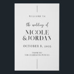 Modern Simple Chic Wedding Welcome Faux Canvas Print<br><div class="desc">Modern wedding welcome sign featuring elegant chic design and minimalist style.</div>