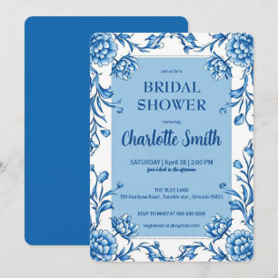Modern Simple Chinoiserie antique bridal shower Invitation
