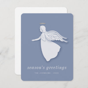 Modern Simple Christmas Angel Holiday Card