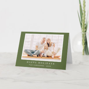 Modern Simple Christmas Custom Photo Holiday Card
