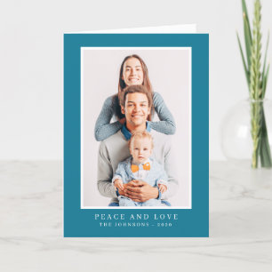 Modern Simple Christmas Custom Photo Holiday Card