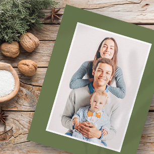 Modern Simple Christmas Custom Photo Holiday Card