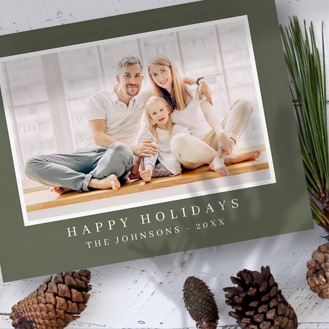 Modern Simple Christmas Custom Photo Holiday Card (Creator Uploaded)