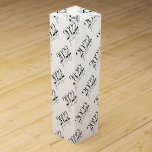Modern Simple Class of 2022 Graduate Wine Box<br><div class="desc">Modern script typography class of 2022 for all types of graduations. Simple black and white is perfect for wrapping a graduation gift for a grad party.</div>