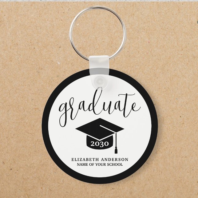 Modern Simple Class of 2023 Graduate Graduation Key Ring (Creator Uploaded)