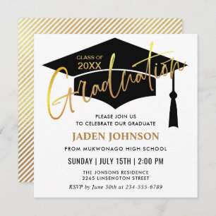 Modern Simple Class of 2024 Graduation Party Invitation