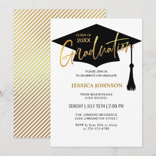 Modern Simple Class of 2024 Graduation Party Invitation