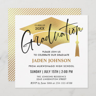 Modern Simple Class of 2024 Graduation Party Invitation