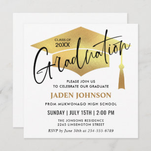 Modern Simple Class of 2024 Graduation Party Invitation