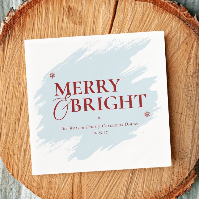 Modern Simple Classic Script Christmas Dinner Napkin (Creator Uploaded)