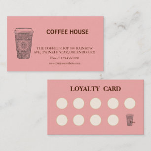 Modern simple coffee Shop Loyalty Card