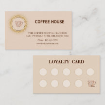 Modern simple coffee Shop Loyalty Card