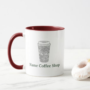 Modern simple coffee Shop Loyalty Card Mug