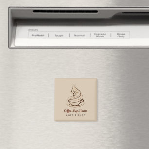 Modern Simple Coffee Shop professional shop Magnet