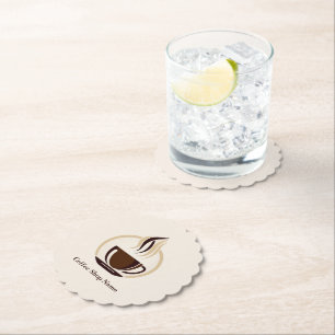 Modern Simple Coffee Shop professional shop Paper Coaster