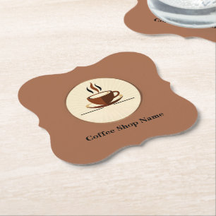 Modern Simple Coffee Shop professional shop Paper Coaster