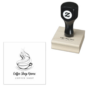Modern Simple Coffee Shop professional shop Rubber Stamp