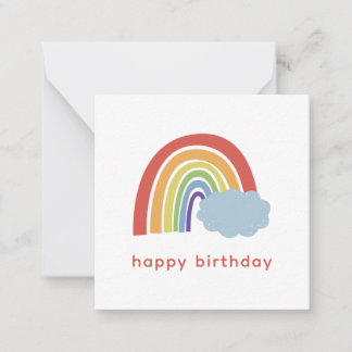 Modern Simple Colourful Chic Rainbow Birthday Card