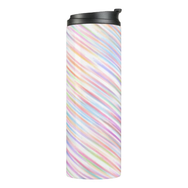Modern Simple colourful line stripes Pattern  Thermal Tumbler (Rotated Left)