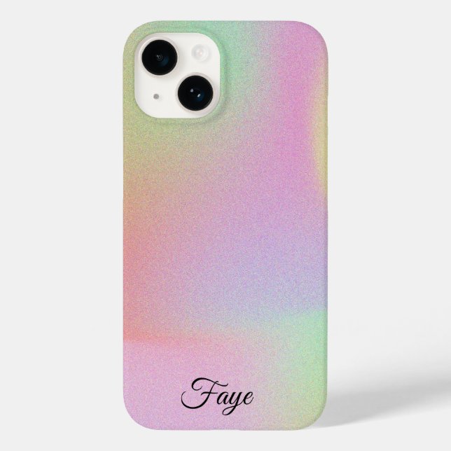 Modern Simple Colourful rainbow gradient galaxy se Case-Mate iPhone Case (Back)