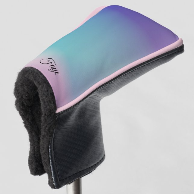Modern Simple Colourful rainbow gradient galaxy se Golf Head Cover (3/4 Front)