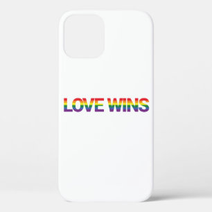 Modern, simple, colourful, vibrant design Love Win iPhone 12 Case