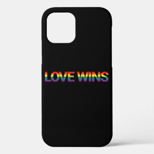 Modern, simple, colourful, vibrant design Love Win iPhone 12 Case