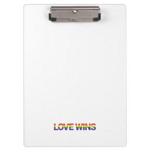 Modern, simple, colourful, vibrant design Love Win Clipboard