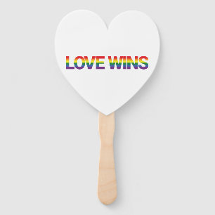 Modern, simple, colourful, vibrant design Love Win Hand Fan