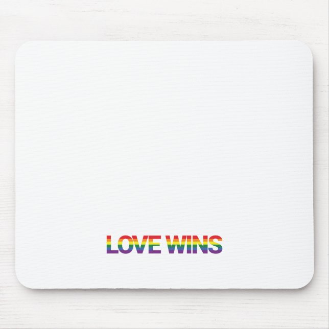 Modern, simple, colourful, vibrant design Love Win Mouse Pad (Front)