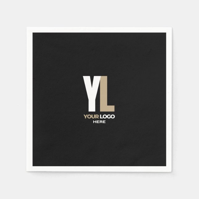 Modern Simple Company vertical logo Business Brand Napkin (Front)