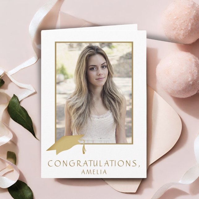 Modern Simple Congratulations Graduation Photo Card (Creator Uploaded)
