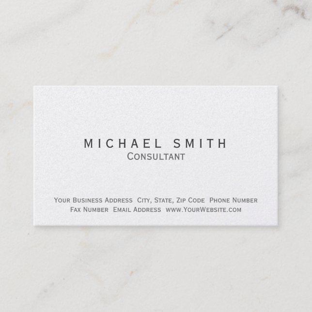 Modern Simple Consultant Business Card (Front)
