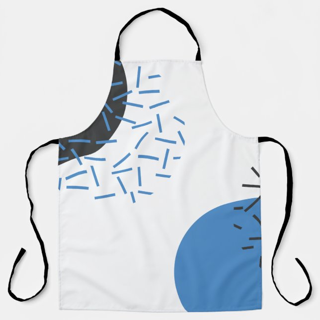 Modern, simple, cool, abstract, graphic pattern apron (Front)