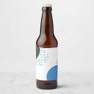 Modern, simple, cool, abstract, graphic pattern beer bottle label