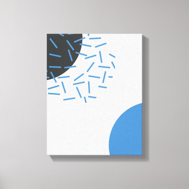 Modern, simple, cool, abstract, graphic pattern canvas print (Front)